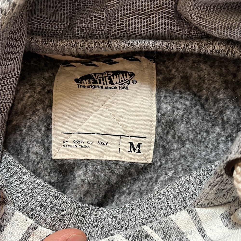 Vans Gray & White Patterned Pullover Hoodie - Picture 4 of 5